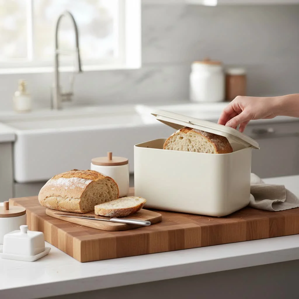 IKEA MAGASIN bread box on a kitchen counter